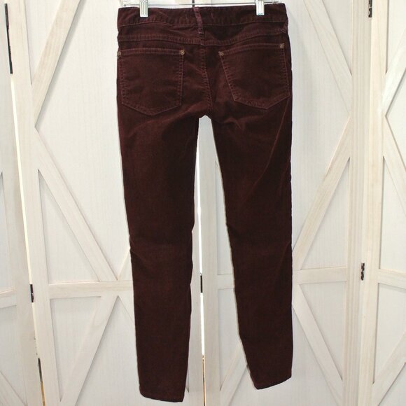 Free People Corduroy Skinny Pants in Wine - Picture 3 of 8